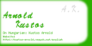 arnold kustos business card